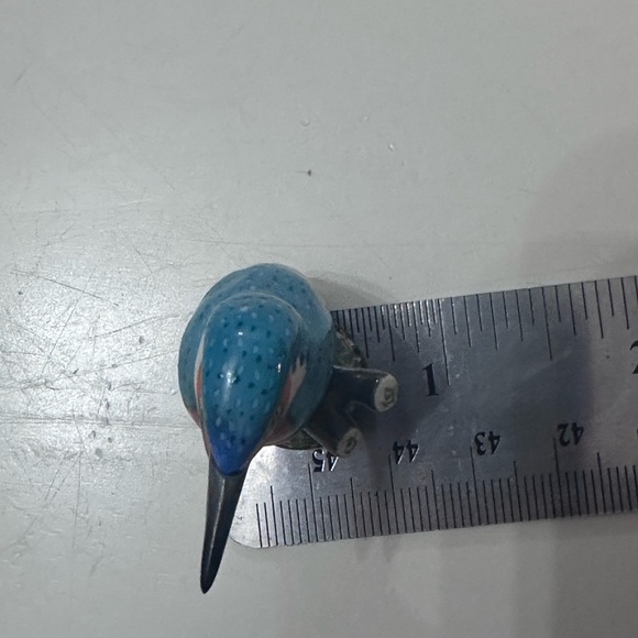 RARE Halcyon Days Enamel Porcelain Kingfisher Desk Seal - Picture 5 of 11